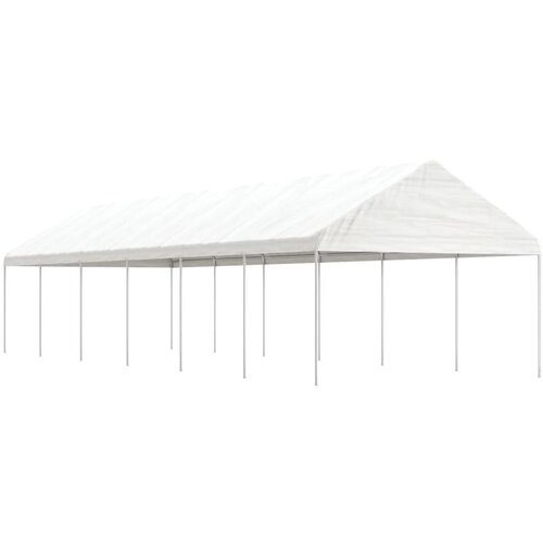 vidaXL Paviljon s streho bel 13,38x4,08x3,22 m polietilen Cene