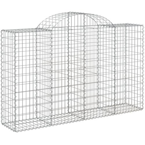 Lučne gabionske ko&amp;scaron;are 15kom 200x50x120/140cm pocinčano željezo Slike