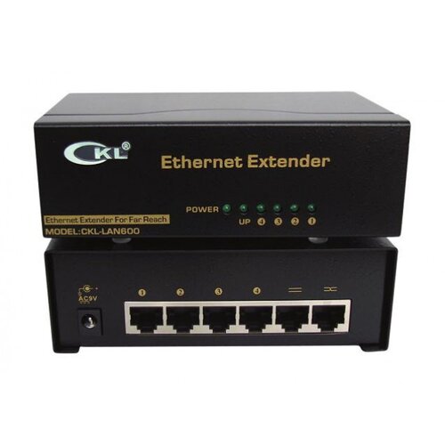 Ckl Ethernet Extender & 6-port Svič -LAN600 boost Ethernet 10/100Mb/s signal up to 2 x 305m, full duplex, VLAN Cene