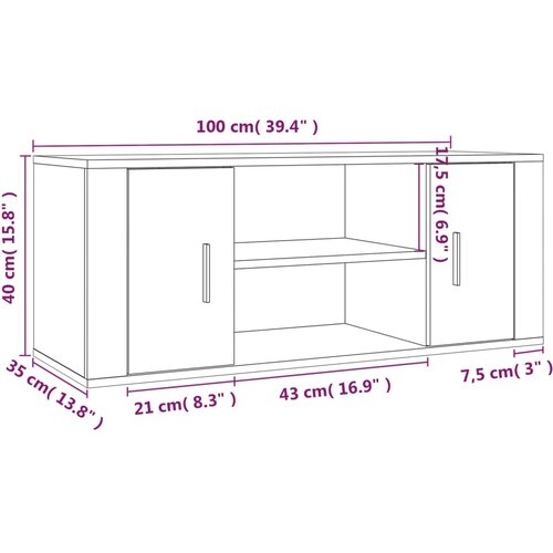  ormarić bijeli 100 x 35 x 40 cm od konstruiranog drva Slike