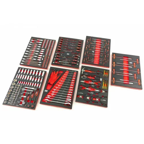 Crveni set od 262 komada premium alata za kolica 7 uložaka