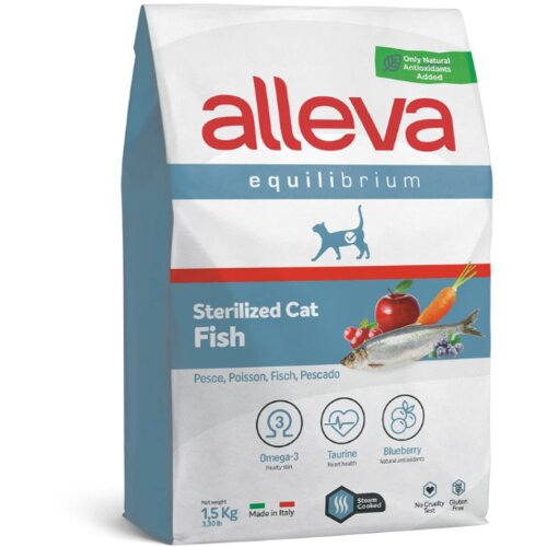 Alleva equilibrium cat adult sterilized fish 10 kg Cene