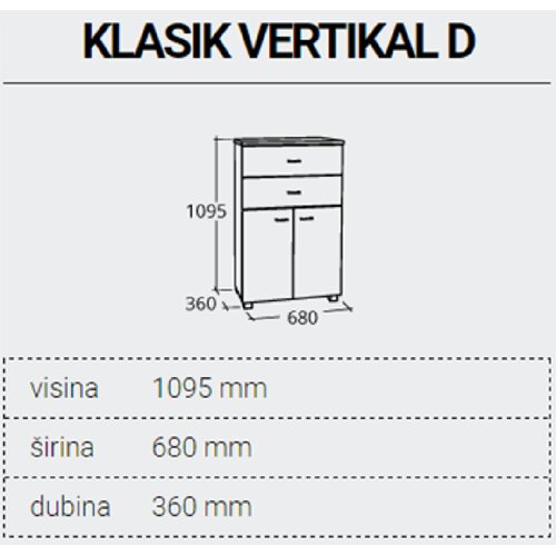 Pino Art Klasik Vertikal D toaletni ORMARIĆ Slike