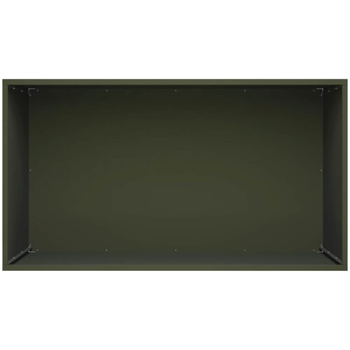 Vrtna saksija Maslinastozelena 100 x 50 x 50 cm Čelična vrata Slike