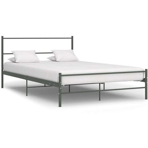  Za krevet sivi metalni 160 x 200 cm Slike