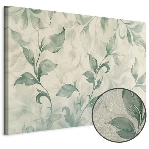  Slika - Watercolor Botanical Motif Delicate Green-Beige Leaves 60x40 Premium Print Cijene