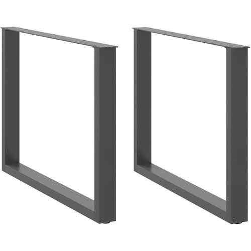 VidaXL noge kavne mizice u-oblika 2 kosa antracit 100x(72-73)cm jeklo Slike