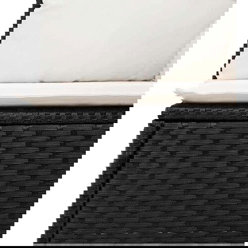 vidaXL 6-dijelni set vrtnih sofa s jastucima crni od poliratana bagrem Cene