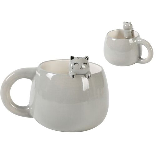 i-Total &Scaron;alica keramička Cat Charm siva XL2564 Cijene