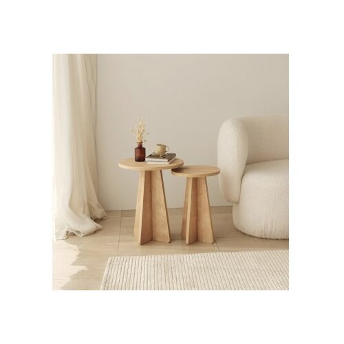 Hanah home Stol (2 komada), Mushroom - Sapphire Oak Cene