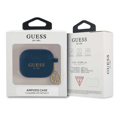  torbica guess silicone za airpods 3 4G charm plava (GUA3LSC4EB) Cene