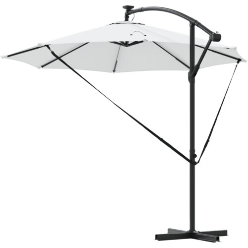 VidaXL Samostojeći banana suncobran Pijesak 294 x 294 x 248 cm Slike