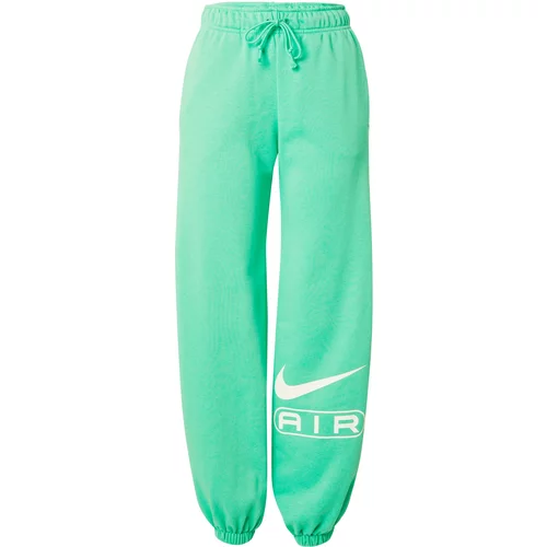 Nike Sportswear Hlače 'AIR' svetlo zelena / bela