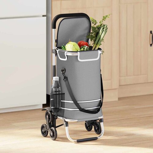 Kolica za kupovinu Siva 47 x 39 x 100,5 cm Oxford tkanina Cijene