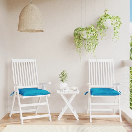 VidaXL Jastuci za stolice 2 kom svjetloplavi 40x40x7 cm tkanina Oxford Slike