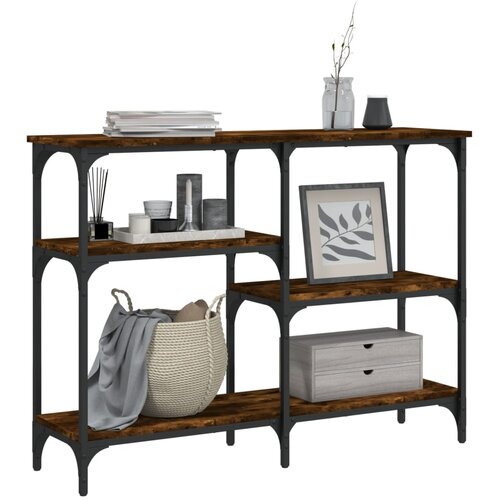  Konzolni stol boja hrasta 102x29x75 cm od konstruiranog drva Slike