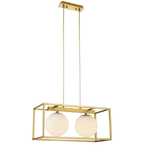  Viseča svetilka v zlati barvi s steklenim in kovinskim senčilom Avelin – Cene