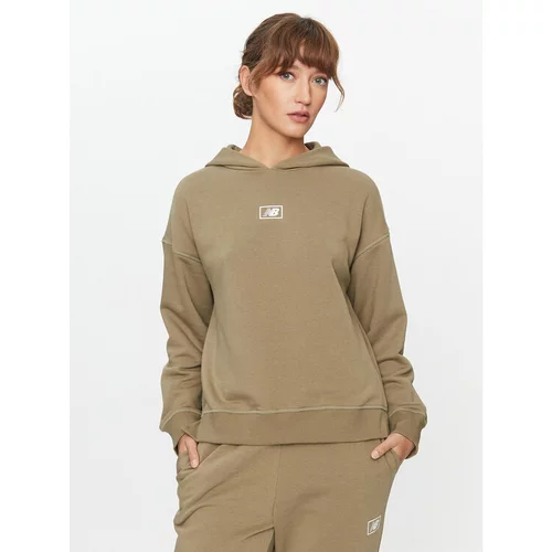 New Balance Jopa Essentials French Terry Hoodie WT33512 Zelena Regular Fit