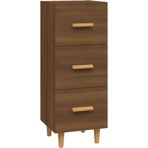  Komoda boja smeđeg hrasta 34,5 x 34 x 90 cm konstruirano drvo Slike