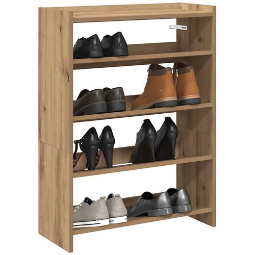  Stalak za cipele boja hrasta 60x25x81 cm konstruirano drvo Smeđa Slike