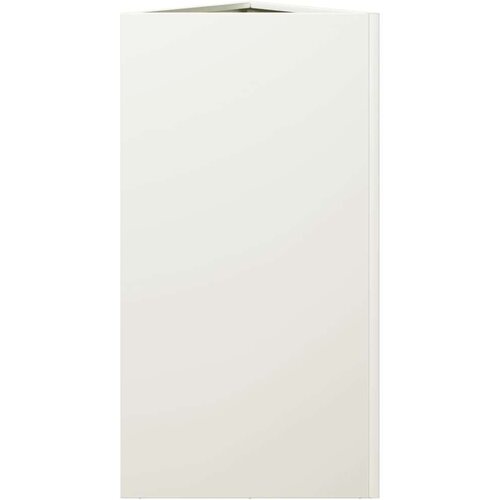 VidaXL Vrtne sadilice 2 kom bijela trokutasta 40x34,5x70 cm čelične Slike