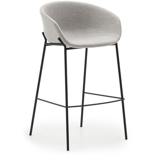 Kave Home Svijetlo siva barska stolica (visine sjedala 75 cm) Yvette &amp;ndash; Slike