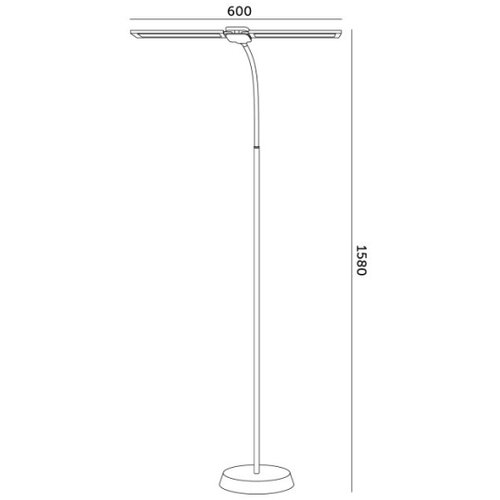  led prigu&amp;scaron;iva podna lampa teilo LED/14W/230V 3000/4000/6000K crna Slike