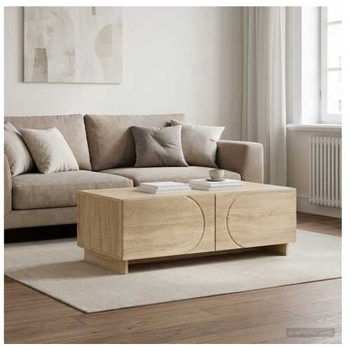 VidaXL klub stolić Hrast sonoma 102 x 50 5 x 35 cm Konstruirano drvo - Hrast sonoma Slike
