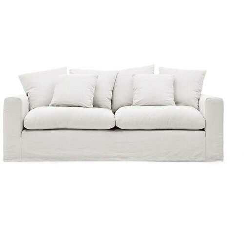 Kave Home Bijela lanena sofa 240 cm Nora &ndash; Cijene