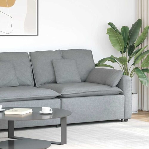  Modularni kauč s naslonom za ruke i jastucima svijetlo sivi 100 cm Cene