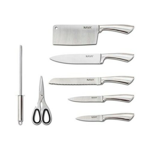 Nava NV10-167-020 kuhinjski set noževa sa postoljem čelik 8 komada Cene