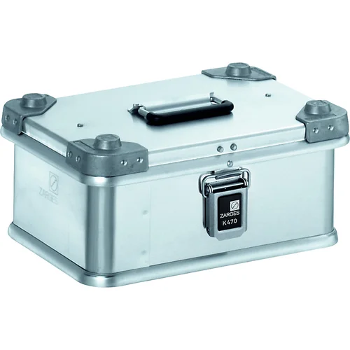 Zarges Aluminijast transportni zaboj, prostornina 13 l, notranje mere DxŠxV 350 x 250 x 150 mm, v robustni izvedbi Zarges Aluminijast transportni zaboj, prostornina 13 l, notranje mere DxŠxV 350 x 250 x 150 mm, v robustni izvedbi