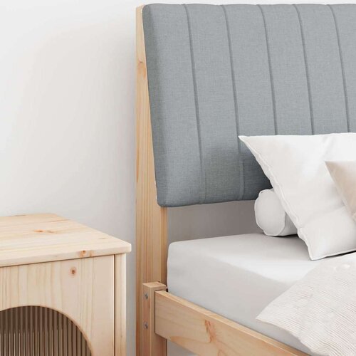 VidaXL Tapecirani uzglavlje Svijetlo siva 100 cm Čvrsto borovo drvo Slike