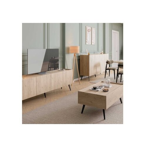 Hanah home Konzolni sto Kns-740-Ff-2, 180x100x43 cm, Hrast Slike