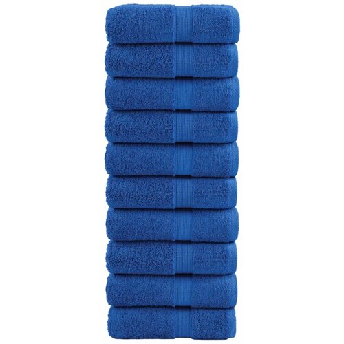 VidaXL Premium ručnici za goste SOLUND 10 kom. plavi 30x50 cm 600 g/m&amp;sup2; - Plava 30 x 50 cm 10 Slike