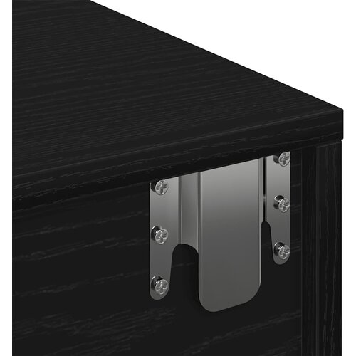  Zidna polica s ladicama crna 60x26,5x15 cm izrađeno drvo Slike