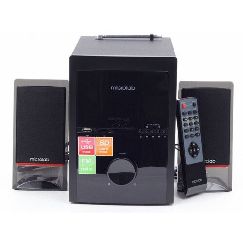 Microlab M700U Aktivni drven zvucnici 2.1 46W RMS(18W,2x14W) SD, USB, FM, daljinski, 3.5mm Cene