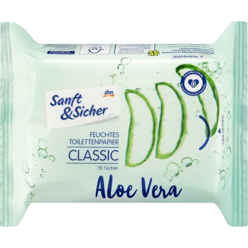 Sanft&Sicher CLASSIC vlažni toaletni papir – Aloe Vera 70 kom Cene