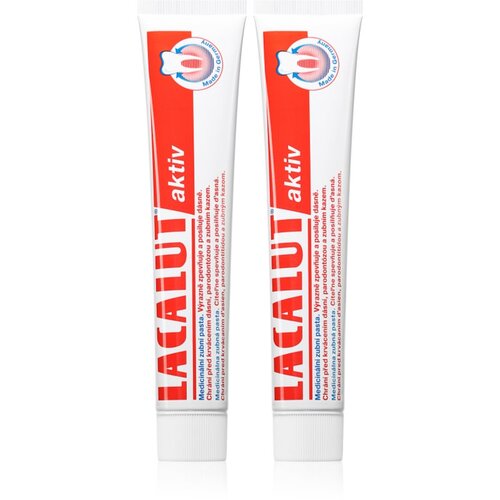 Lacalut Aktiv zobna pasta proti paradontozi 2x75 ml Slike
