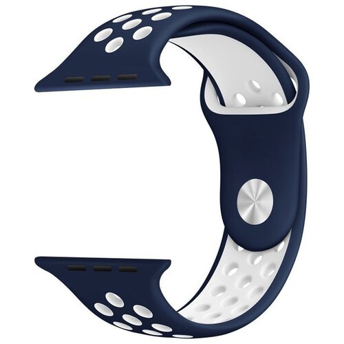 Apple watch Sport Silicon Strap blue white M/L 42/44mm kai&amp;scaron; za sat Slike