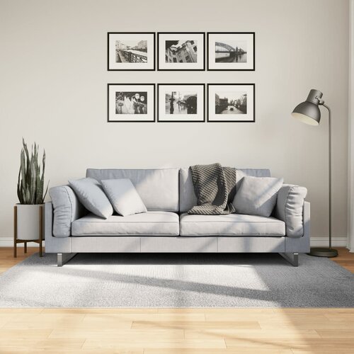 VidaXL Tepih IZA kratka vlakna skandinavski izgled sivi 140x200 cm Slike