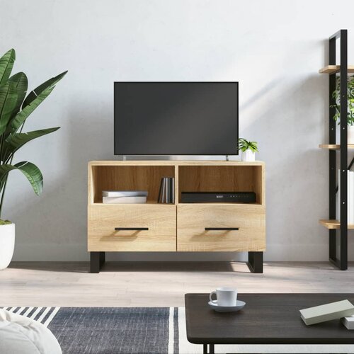 TV ormarić boja hrasta 80 x 36 x 50 cm od konstruiranog drva Slike