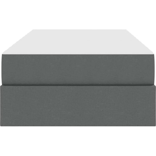 VidaXL Krevet s madracem i skladi&amp;scaron;tem Tamno siva 90 x 190 cm Poliester - Tamno siva 90 x 190 cm Slike