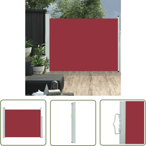  The Living Store Zložljiva stranska tenda za teraso 140x500 cm rdeča - Stranska Tenda, (21742663) Cene