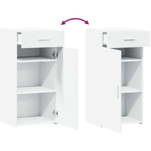 VidaXL Komoda bijela 45 x 42,5 x 93 cm od konstruiranog drva Slike