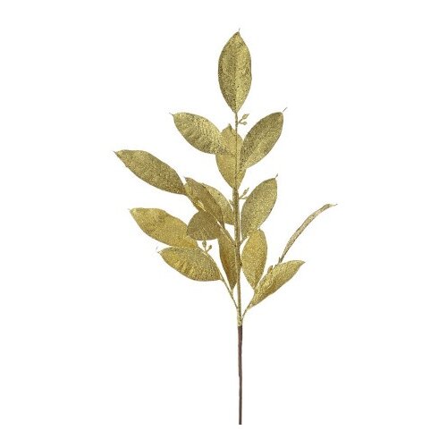 Dekordom novogodi&amp;scaron;nji cvet gold glitter leafs spray 68cm 79040 - ild ( 039217 ) Slike