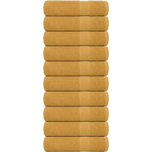 Furnova Brisače za tu&amp;scaron;iranje 10 kos zlata 70x140cm 360 g/m&amp;sup2; 100% bombaž, (21916641) Slike