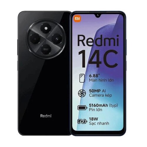 Xiaomi Redmi 14C 4/128 GB Midnight crna, (6941812798218) Cijene