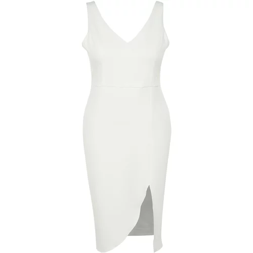 Trendyol Curve Plus Size Dress - White - Bodycon