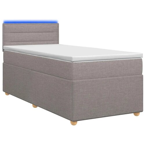  Boxspring krevet s madracem Sivosmeđa 100 x 200 cm Tkanina - Sivosmeđa 100 x 200 cm Dizajn linija Slike